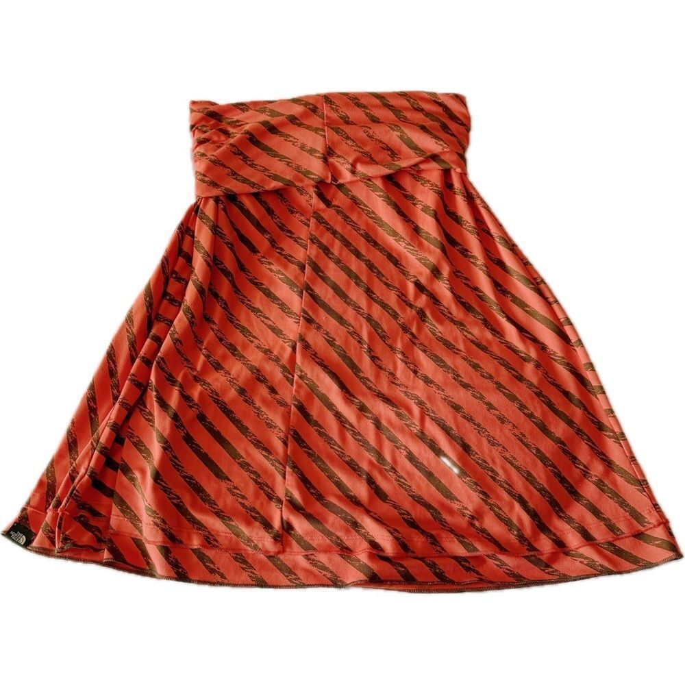 The‎ North Face Orange A-Line Mini Skirt with Ruched Detail - Picture 2 of 5